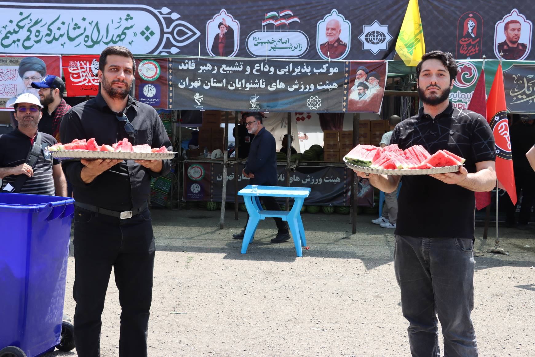 گزارش تصویری از موکب پذیرایی وداع و تشییع رهبر قائد هیئت ورزش‌های ناشنوایان استان تهران