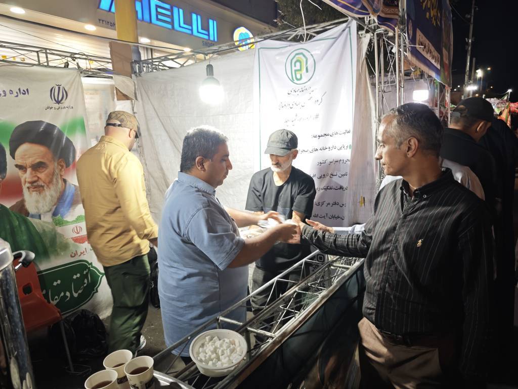 برپایی موکب هیات ورزش های ناشنوایان استان تهران در شب عید قربان